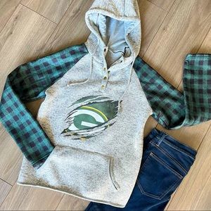 Trendygood Green Bay Packers Plaid Hoodie 4/6/M